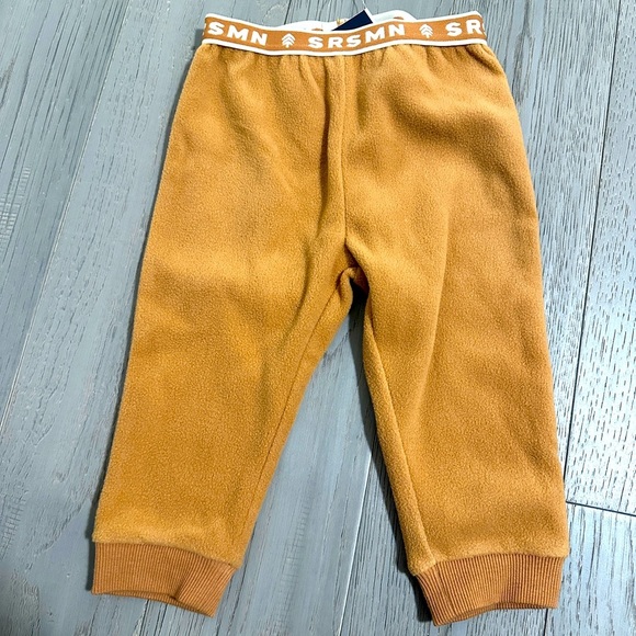Souris Mini Baby Toddler Fleece Sweatpants Yellow Brown Size 12-18 months - Picture 1 of 7